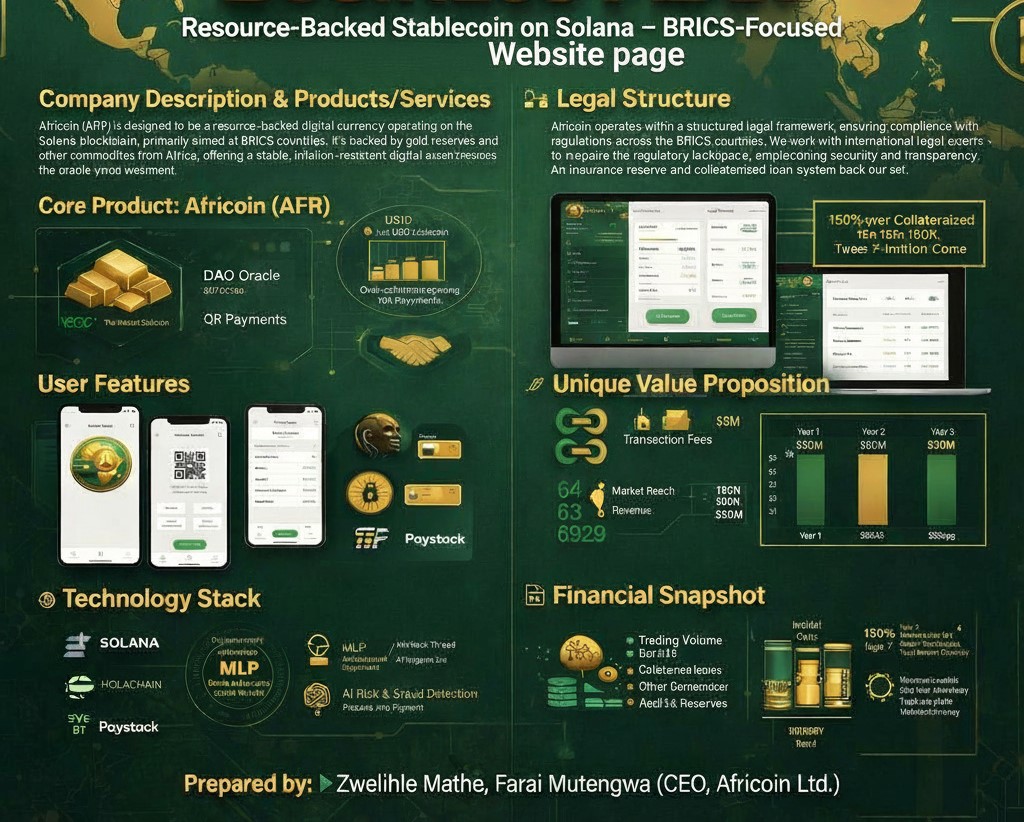 Africoin business plan infographic 2